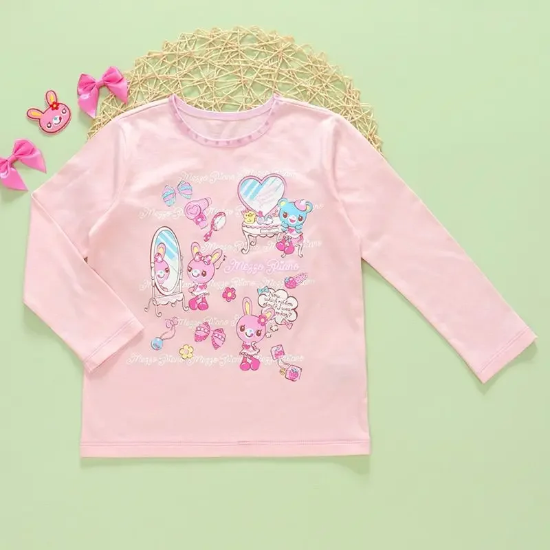 

Женская футболка с милым кавайным мультяшным кроликом и бантом, повседневная футболка контрастного цвета с милым рисунком, японские футболки Y2k, эстетические футболки JK