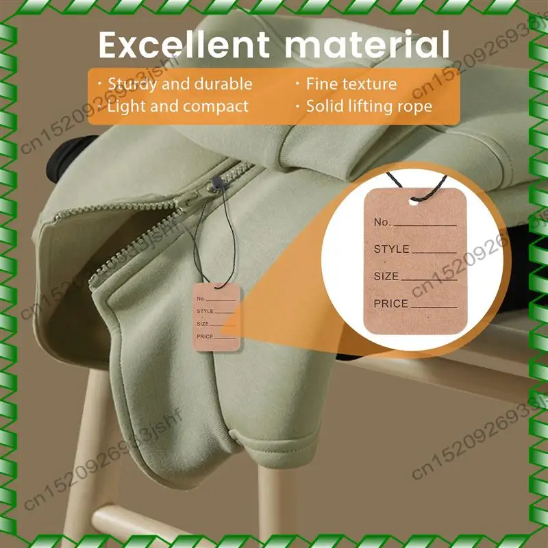 -BOFF 1000 قطعة من علامات الأسعار وسلسلة علامات التعليق، علامات الملابس لعلامات وضع علامات الملابس، علامات غير مقوية، علامات المتجر #2