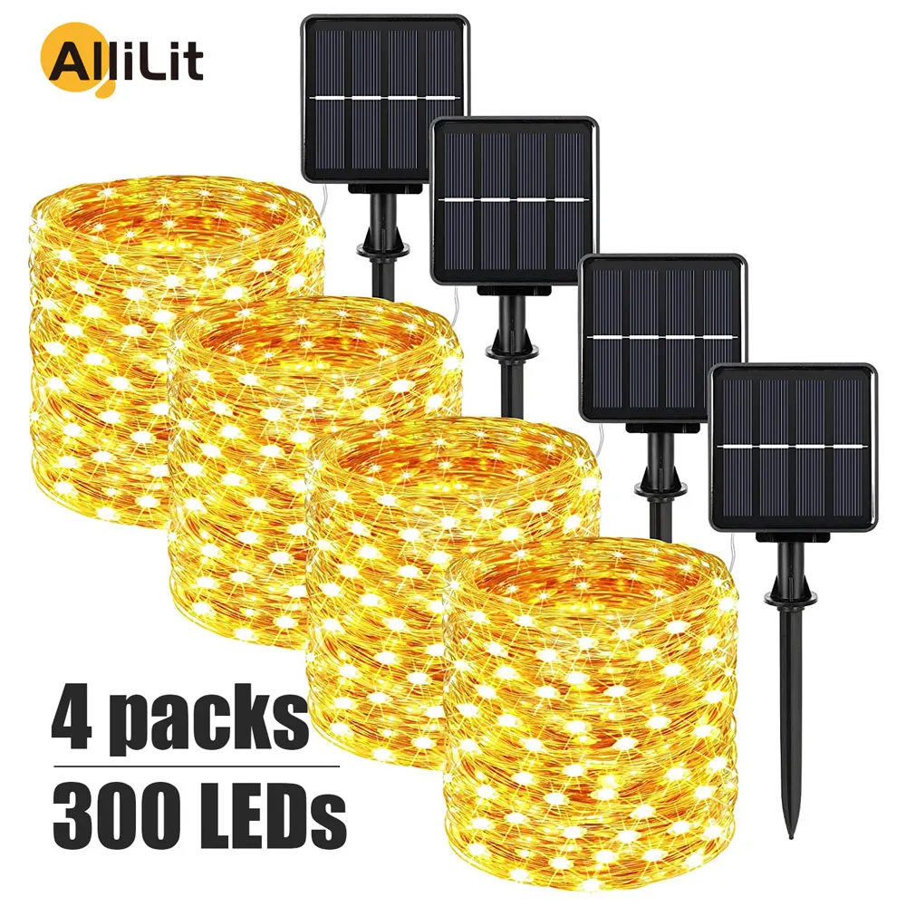 32m/22m/12m/7m Solar-Led-Licht Outdoor Girlande Led Lampe Solar Garten im Freien Fee Girlande String Weihnachten Dekor 4/3/2/1pack