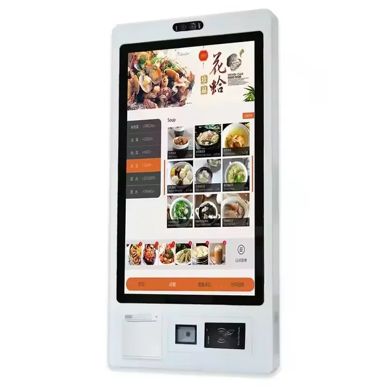 Restaurant 21.5 Inch Order Touch Screen POS System Self-service Payment Machine Self-service Order Payment Kiosk