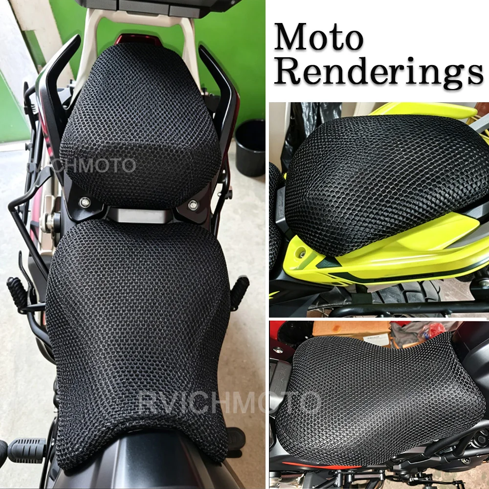 Waterproof Sunproof Saddle 3D Mesh Motorcycle Seat Cover For Benelli TRK702 TRK702X TRK 702 702X Breathable Scooter Seat Cover