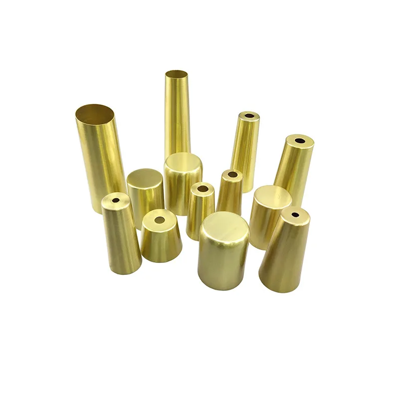 

New Chinese furniture hardware imitation copper foot cover iron gold tapered foot cover table leg protective decorative cover