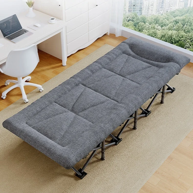 Versatile Outdoor Folding Solid Small Footprint 14 Legs X-Frame Linen Fabric Camping Crib
