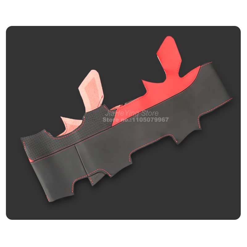 مخيط يدويا عدم الانزلاق دائم نابا الجلود غطاء عجلة القيادة سيارة لفورد 2013 اكسبلورر 2011-2012 حافة الملحقات الداخلية