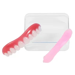3 Pcs Silicone Upper/Lower False Teeth Perfect Laugh Veneers Dentures Paste Oral Hygiene Tools Fake Teeth Instant Smile Cosmetic