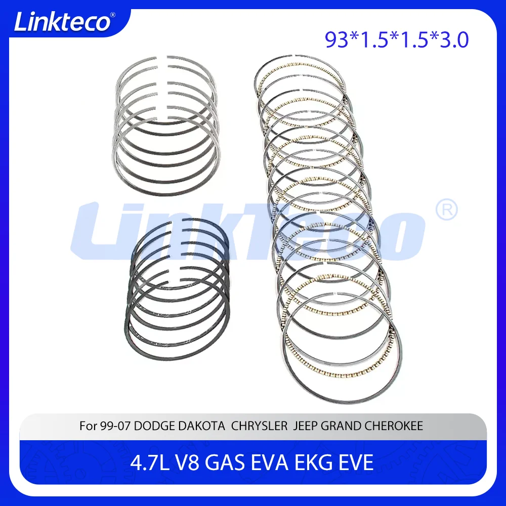 

Engine Piston Ring Set For 99-07 4.7 T L JEEP GRAND CHEROKEE DODGE RAM 1500 CHRYSLER MITSUBISHI EKG EVA 4.7L 287c SOHC 5012362AB
