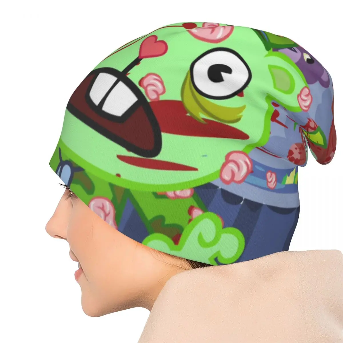 Happy Tree Friends-gorros de moda para hombre y mujer, gorro fino de árbol, gorros Hipster, orejeras