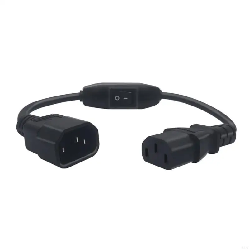 

55KC 12'' (30cm) Heavy Duty Extension Cord, IEC 320 C13 to IEC 320 C14 Black Extension Cord,10Amp 250V,Extension Cable
