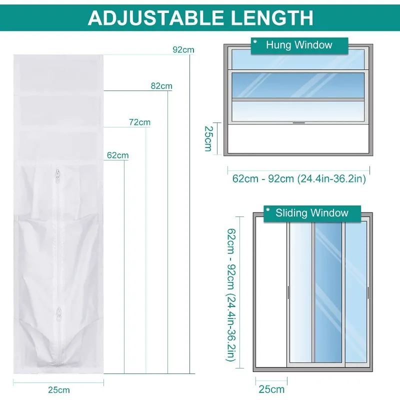 Mobile Air Conditioner Soft Cloth Baffle Sliding Door and Window Sealing Cloth Air Outlet Draft Cover Sealing Cloth