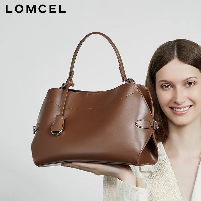 LOMCEL 86 New leather shoulder bag for ladies, a small and exclusive high-end style handbag for women, suitable for summer use
