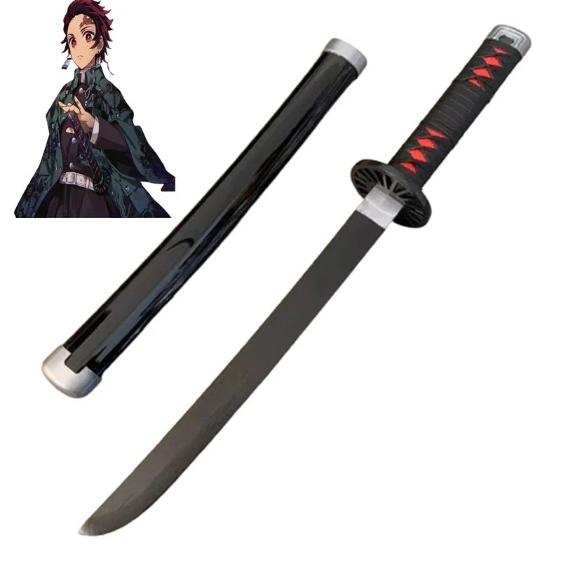 

24inch Kimetsu no Yaiba Role Play Demon Slayer Anime Kamado Tanjirou Weapon Katana Hashibira Inosuke 60cm Bamboo Sword Model