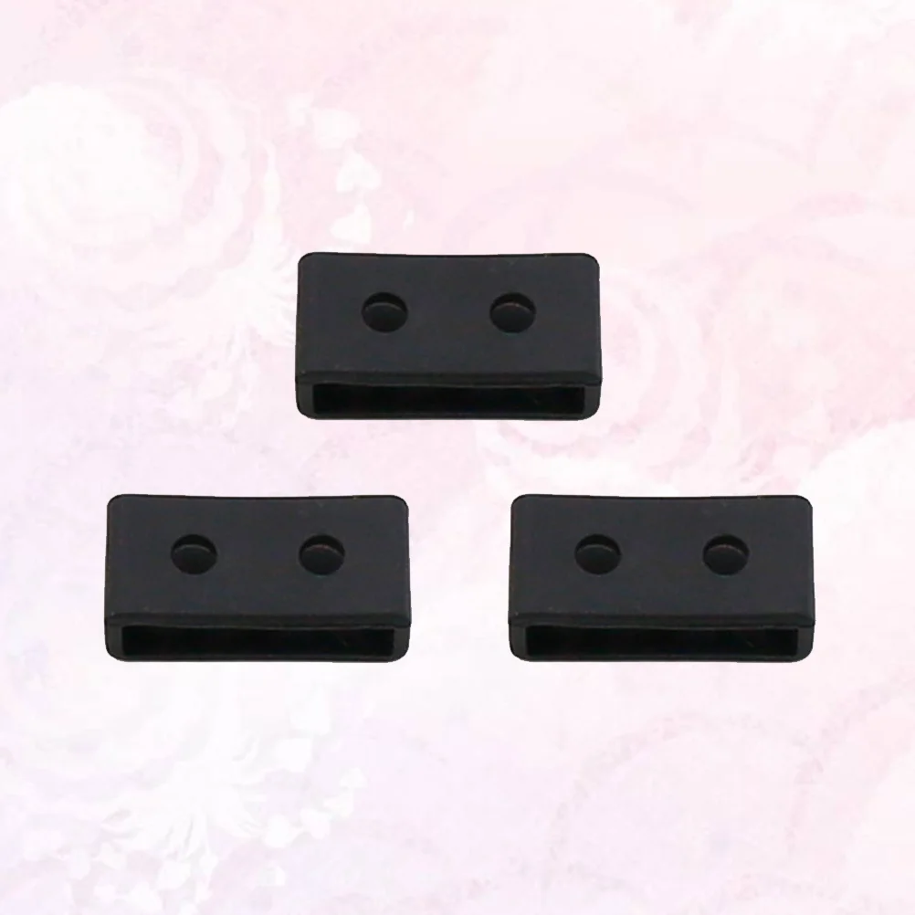 3pcs Silicone Watch Band Ring 16Mm Black Replacement Strap Fastener Retaining Loop For Ga110 Ba Flexible Wristband Keeper