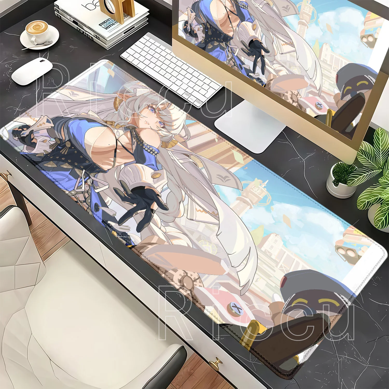 ESports Carpet Velina Airgid Zenless Zone Zero ZZZERO Mouse Pad PC Gaming Non-slip Base Office Accessories HD Printing Desk Mat