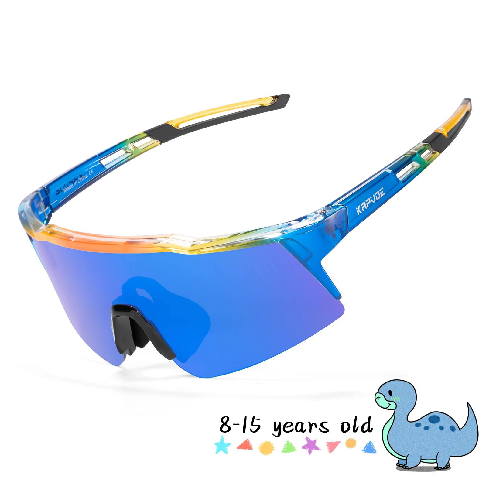 Kapvoe Child Sunglasses Cycling Glasses for Kids Bike UV400 Boys Girls Parent-child Outdoor Bicycle Sports Protection Eyewear