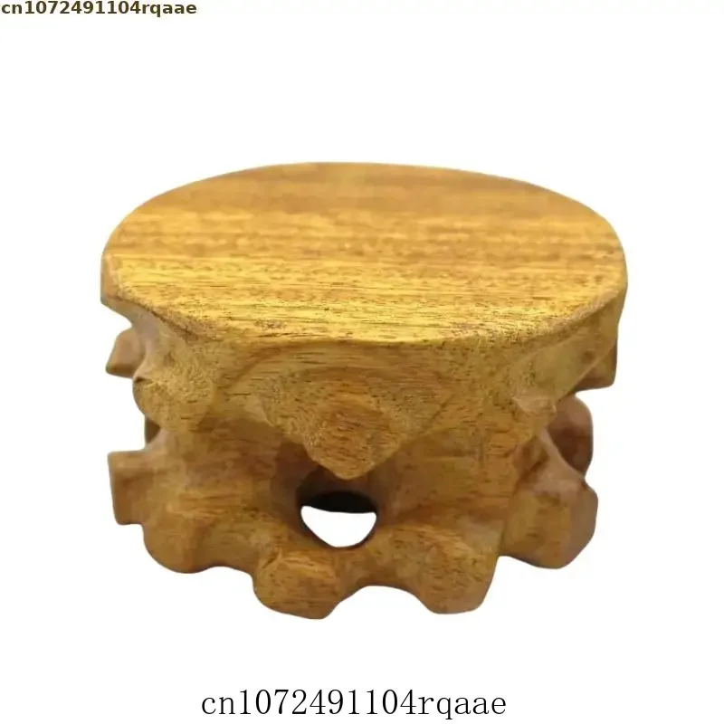 Natural Solid Wood Display Stand Mini Desktop Decor Shelf Base for Displaying Figurines,Tea Set, Vase, Bonsai, Succulent, Plant
