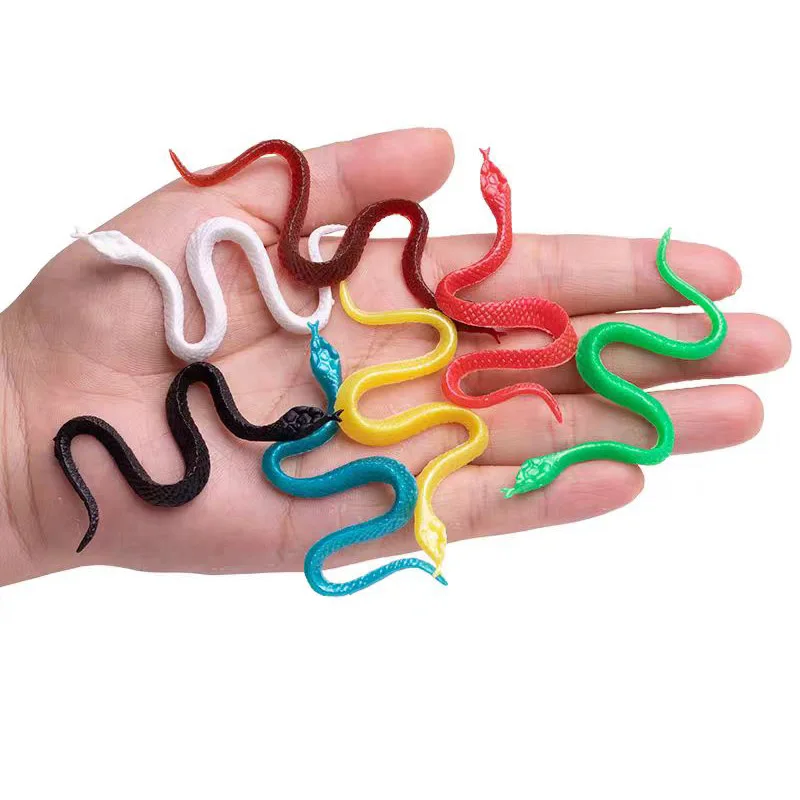 Mini serpent jouets Reptile animaux figurines faux serpent Gag cadeaux drôle effrayant farces accessoire Halloween décorations cadeaux de fête