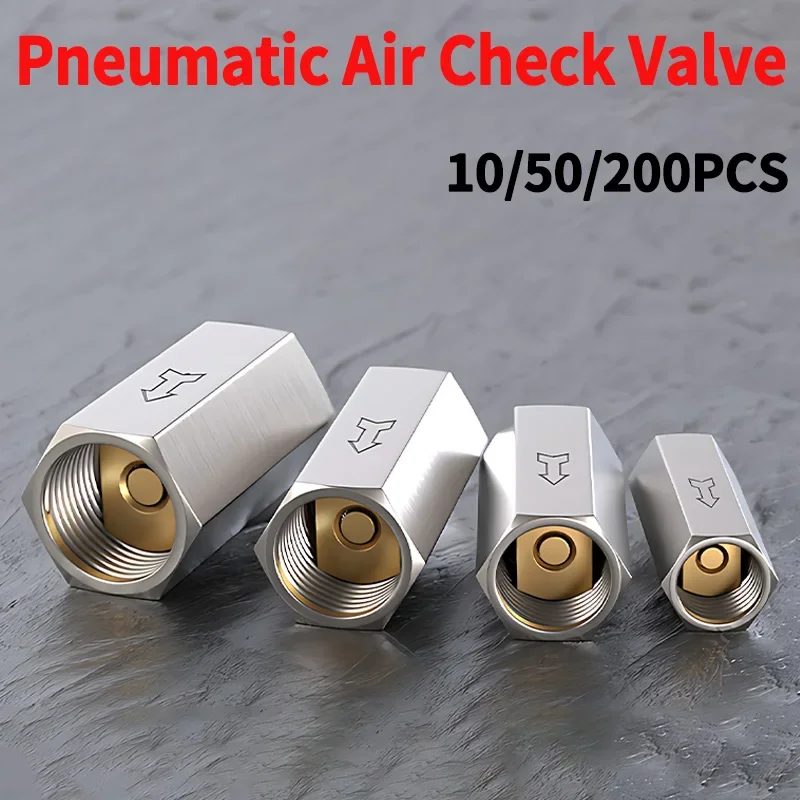 Pneumatic One-Way Non-Return Check Valves:SPU,SPV,SPM Straight Control Valves for Gas Pipe. 4mm, 6mm, 8mm, 10mm, and 12mm sizes