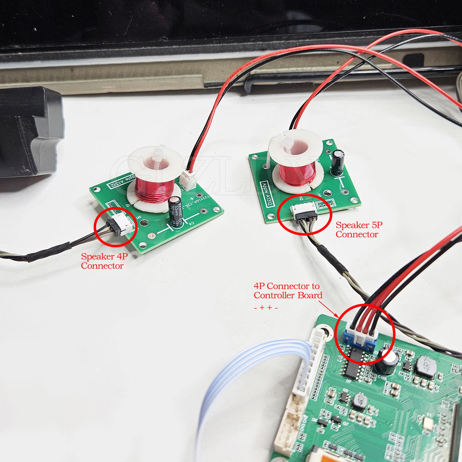 ل iMac A1311 A1312 2 طريقة ثلاثة أضعاف باس المتكلم كروس الصوت مكبر الصوت كروس مكبرات الصوت تصفية مقسم التردد 4P + 5P