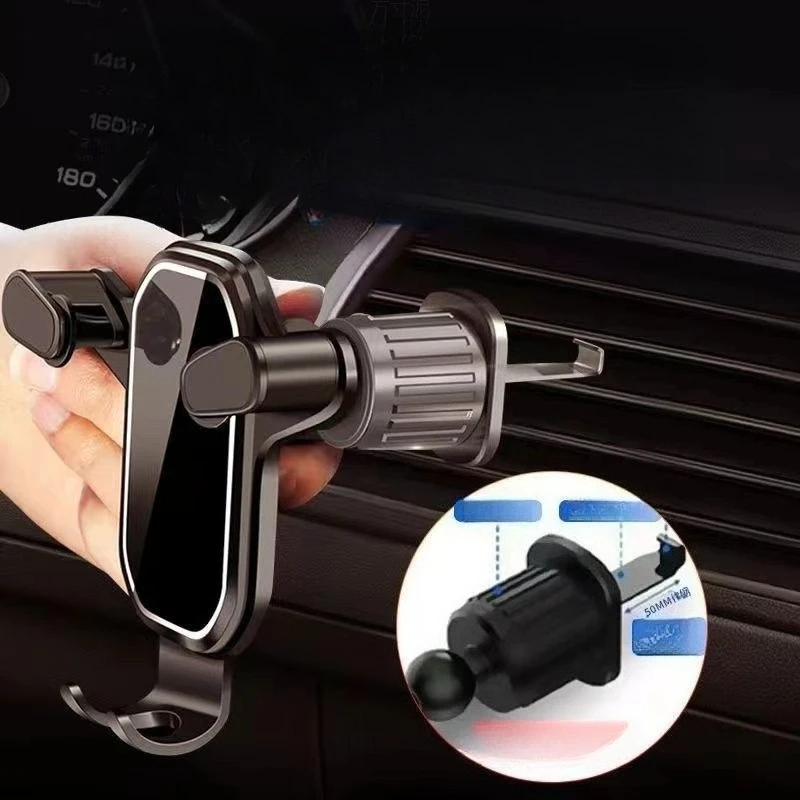 

Universal Car Mobile Air Vent Phone Holder Gravity New Navigation Universal Mobile Phone Fixing Clip Support 360° Rotating