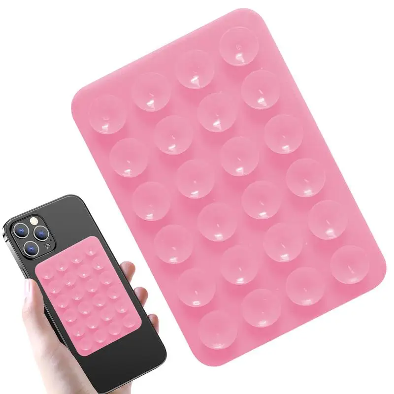 Silicone Suction Phone Case Mount Multifunctional Suction Cup Wall Stand Adhesive Phone Accessory For Bathroom Shower