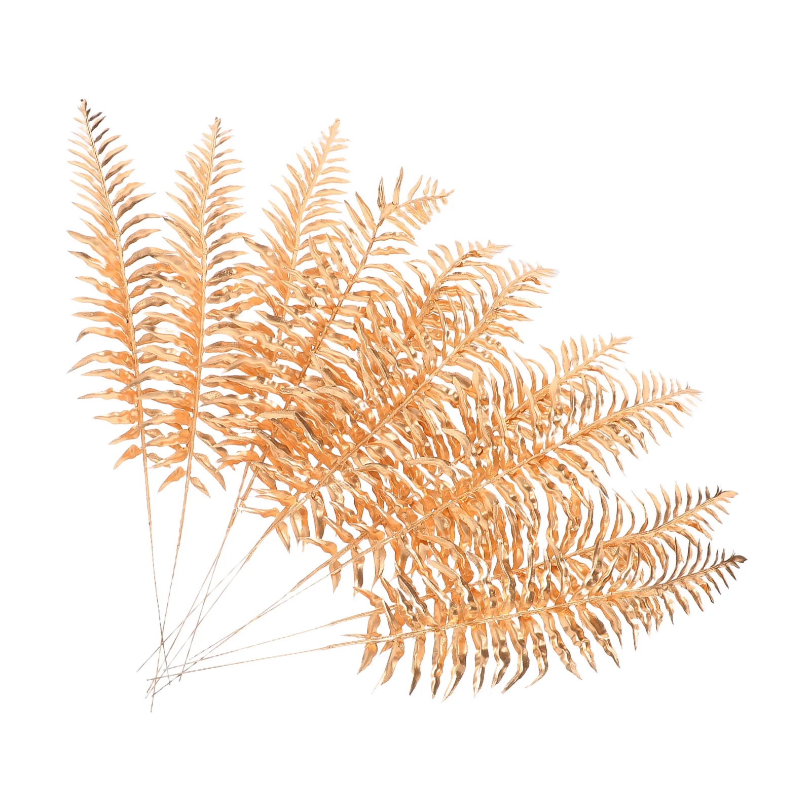 

10 Artificial Golden Plants Vibrant Fake Stems Lifelike Appearance Home Wedding Decor Golden LeavesPlants Low Maintenance