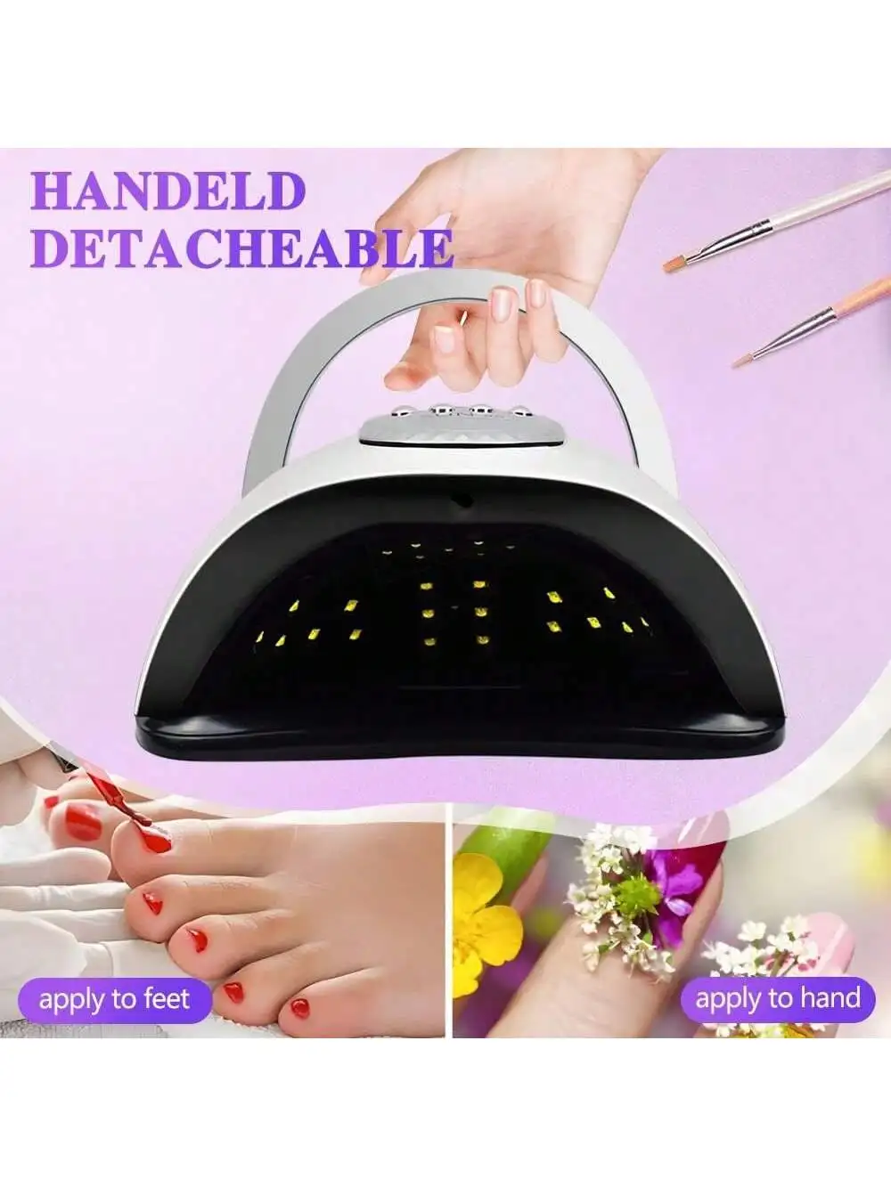 Secador de unhas uv 66 leds lâmpada do prego para curar todo o gel unha polonês com sensor de movimento manicure pedicure ferramenta salão profissional