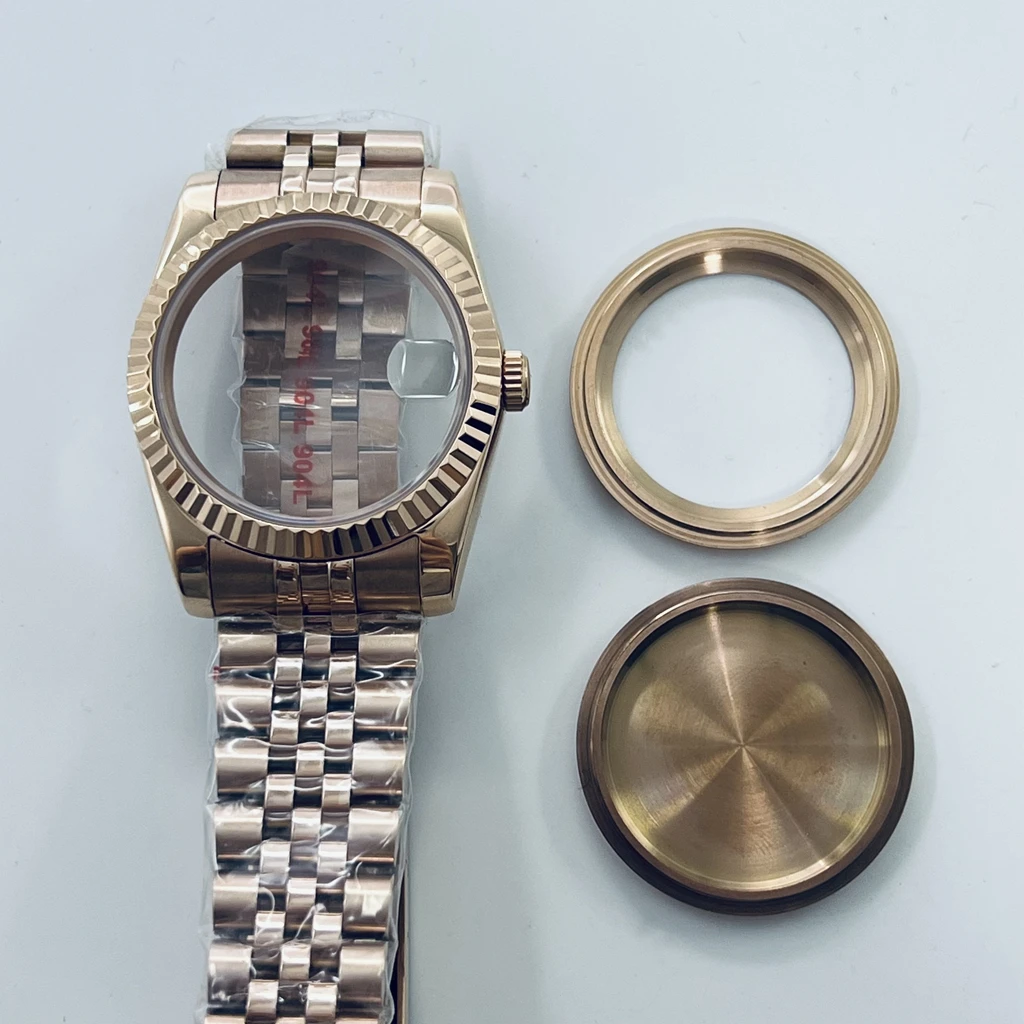 High Quality 36mm 40mm Rose Gold NH34 NH35 NH36 NH38 NH39 NH70 NH72 ETA2824 PT5000 Watch Case With Sapphire Crysta Watch Parts