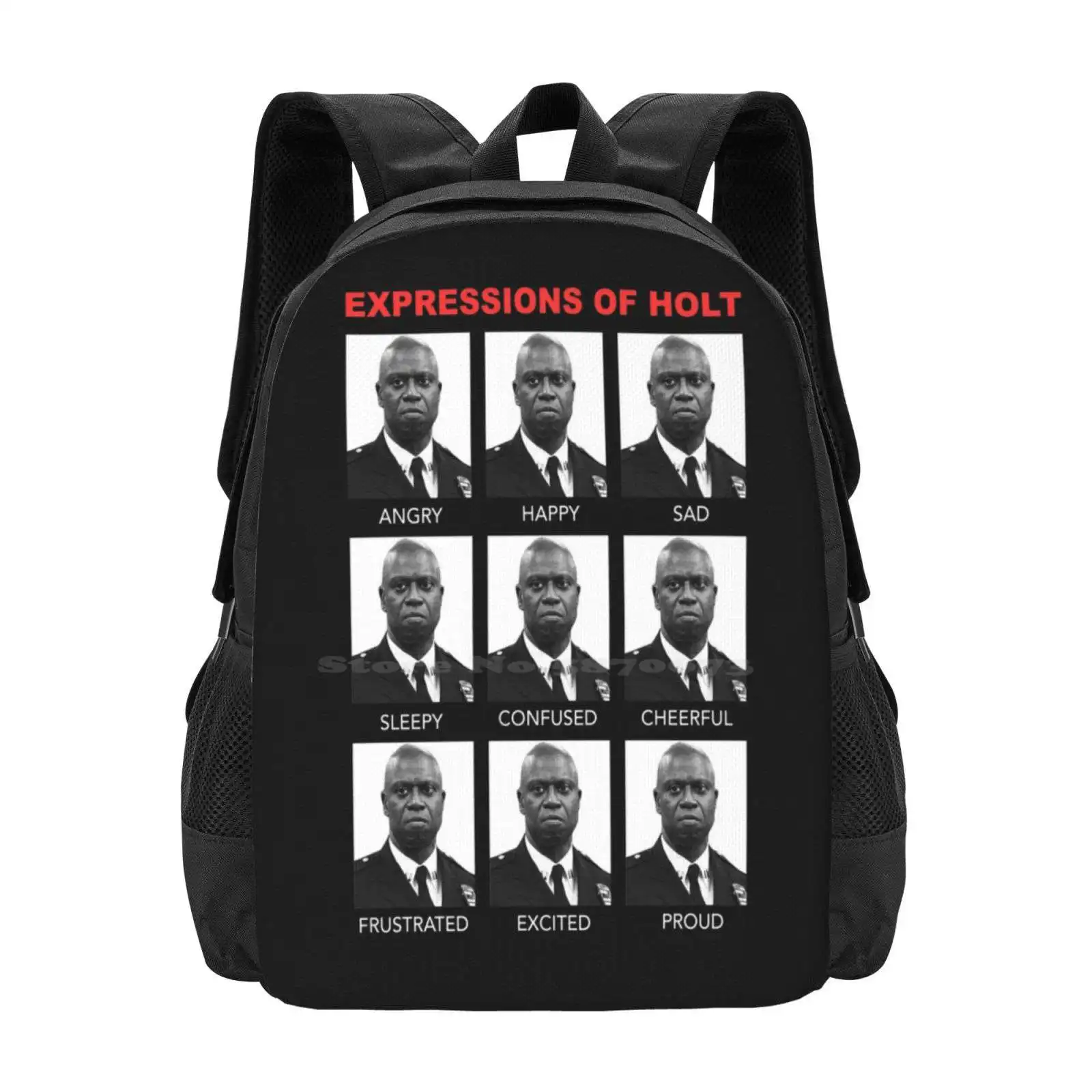 Expressions Of Holt Large Capacity School Backpack Laptop Bags Raymond Holt Brooklyn Nine Nine Brooklyn 99 Jake Peralta Amy