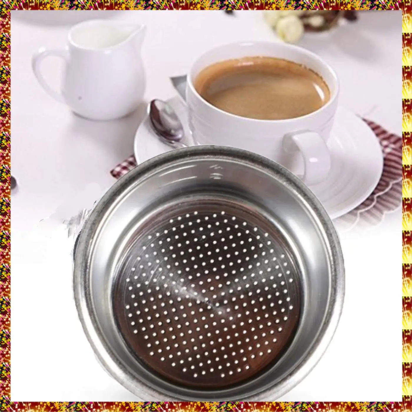 Agoup 4 pçs 51mm 4 copos filtro de substituição cesta para café bottomless portátil para delonghi ec680/ec685 espresso