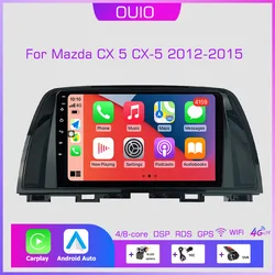 8GB+128GB Android 13 radio For Mazda CX5 CX-5 2012 2013 2014 2015 Car stereo Multimedia Player Carplay Auto GPS Navigation 2DIN