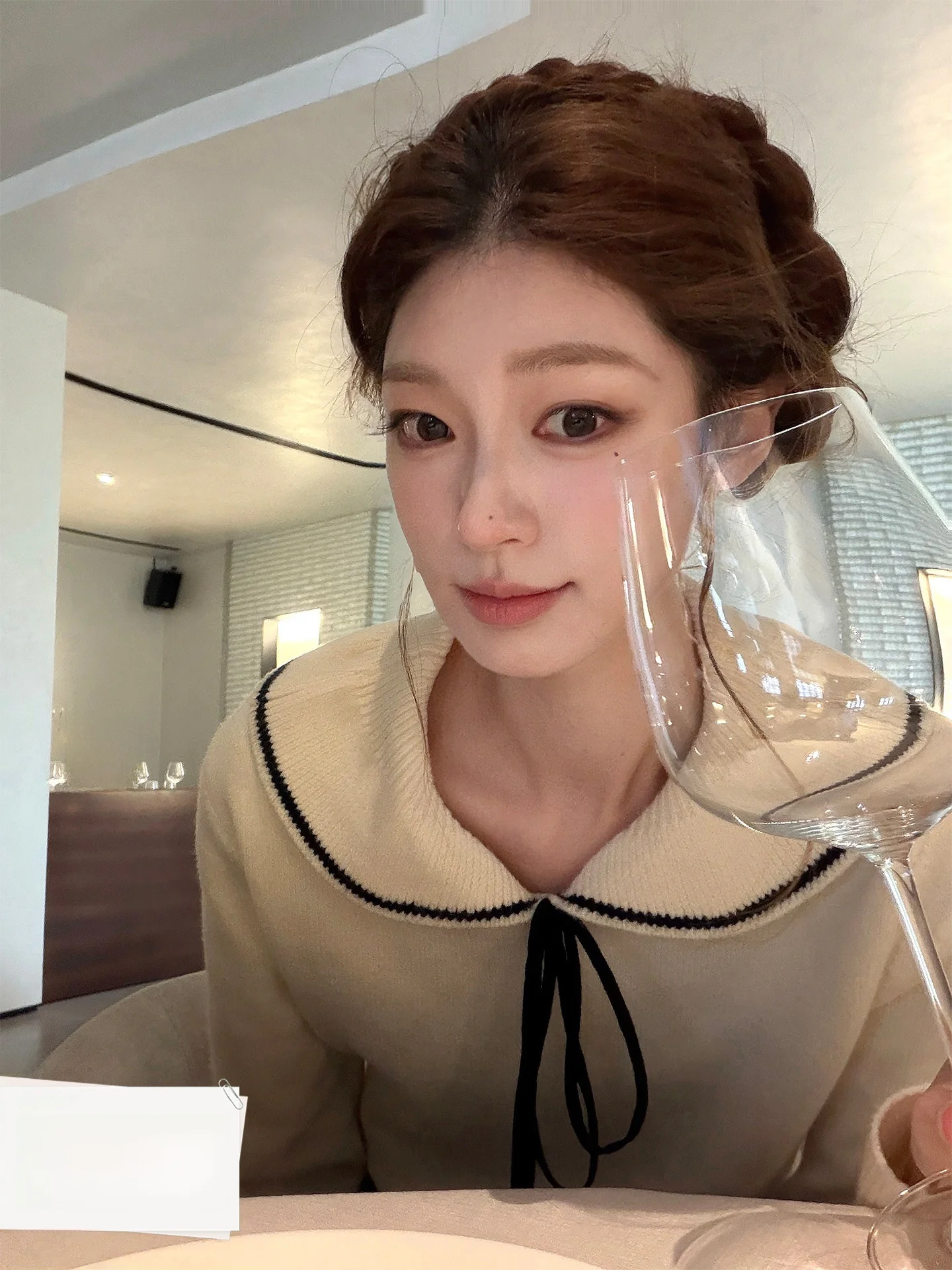 

Вязаный свитер SourceWithU Moonlight Poem Miu Sle с нежным воротником-бантом, два цвета, красивый и мягкий трикотаж для женщин