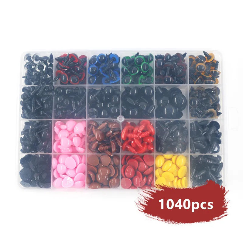 

1040/560 шт., аксессуары для кукол, черные пластиковые плюшевые защитные глаза, амигуруми для игрушек, 6 мм, 8 мм, 12 мм, сделай сам, забавные игрушки, глаза животного