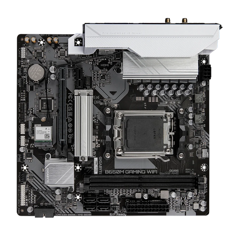 New GIGABYTE GA B650M GAMING WIFI Motherboard 2.5G Micro-ATX AMD B650 DDR5 6600MHz M.2 USB3.2 128G Double Channel Socket AM5