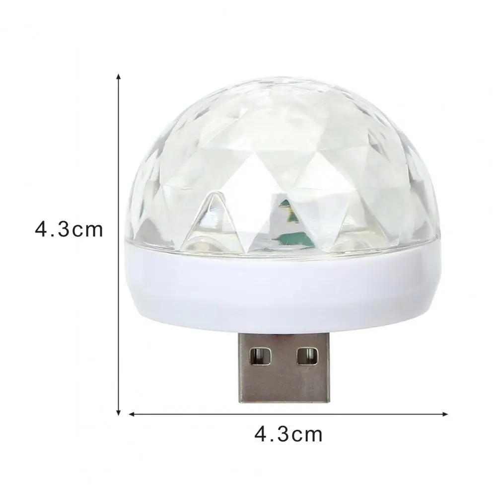 Portable Mini USB Disco Light High Brightness Compact Size Plug-and-Play RGB LED Party Light USB Disco Lamp Decoration