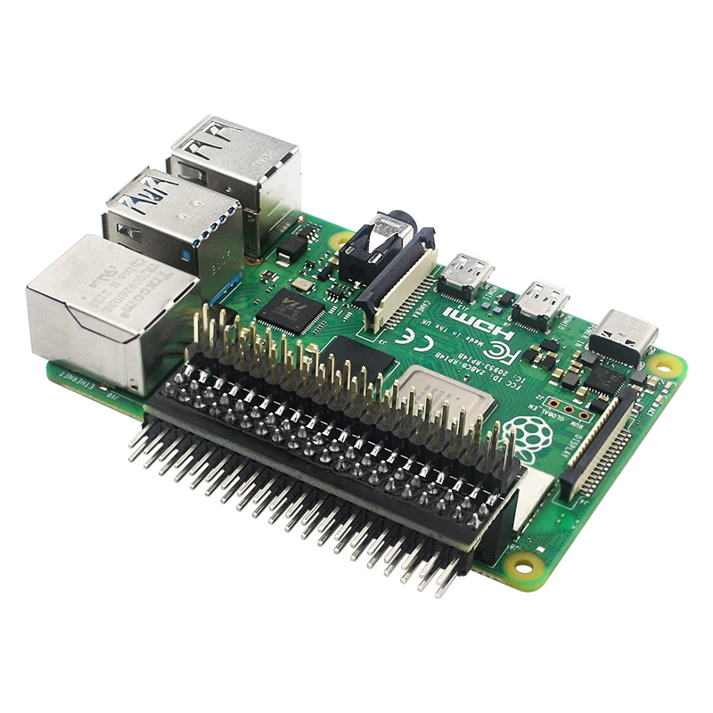 GPIO Edge Extension Header for Raspberry Pi 40 Pin Double Row Right Angle GPIO Edge Extension Connector for Pi 4B 3B+ 3B Zero