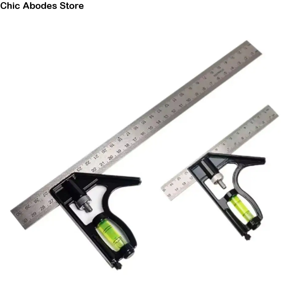 

Stainless Steel Angle Square Measuring Tools Aluminium Alloy Adjustable Angle Measuring Tool Precise 45/90 Degree Angle