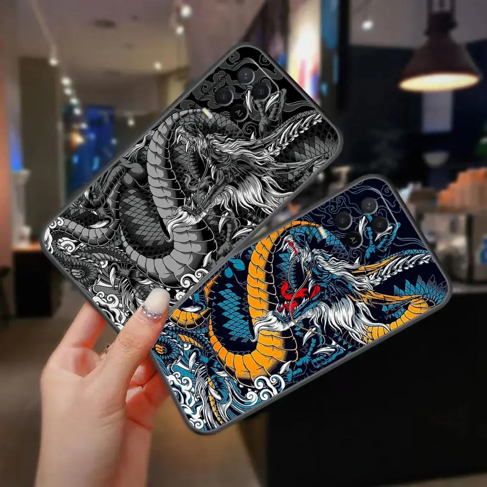 Mythical Dragon And Tiger Phone Case For OPPO A98 A95 A96 A94 A93 A92S A78 A76 A74 A58 A71 A57 A55 A53 A33 A17 Case Funda Coque