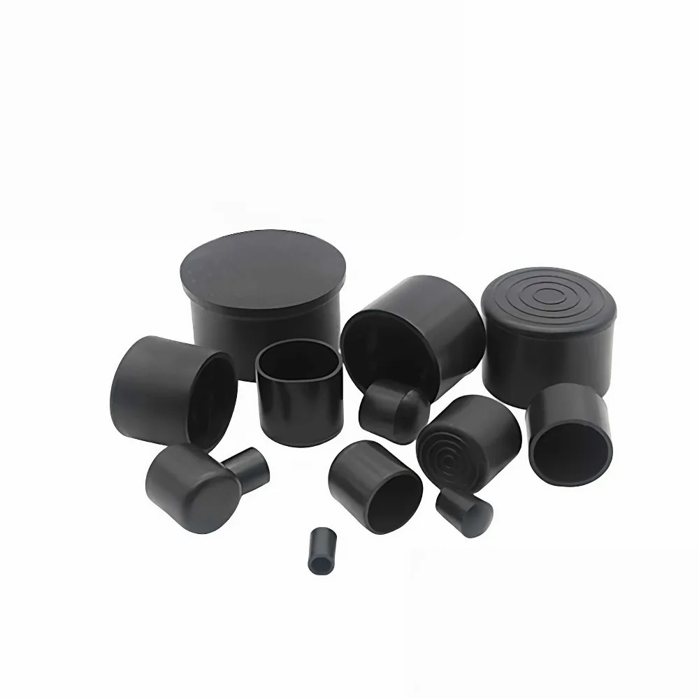 Furniture Table Chair Round Foot Protector Caps PVC Rubber Leg Pad Tips 6-120mm Tube End Plug Mute Anti-Scratch Floor Cover