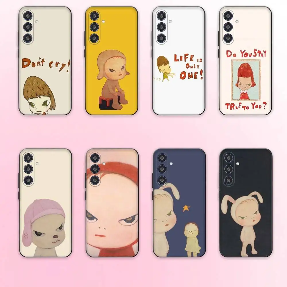 

Yoshitomo-Nara phone Case For Samsung Galaxy A73,A72,A71,A70,A53,A52,A51,Others Soft Black Shell