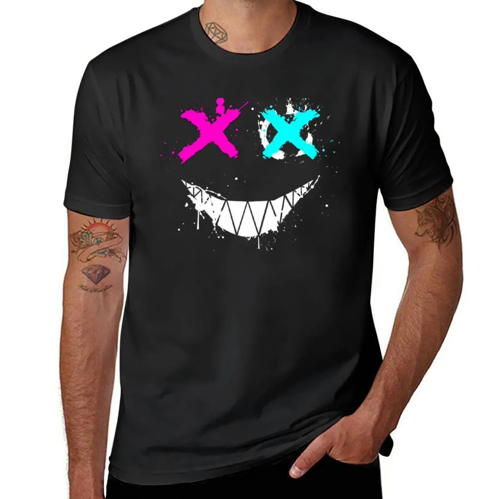 

New Neon smile T-Shirt Oversized t-shirt funny t shirt t shirts men