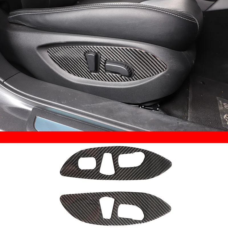 

For 2015-2022 Infiniti Q50L Soft Carbon Fiber Car Seat Adjustment Switch Panel Cover Sticker Car Interior Accessories 2Pcs