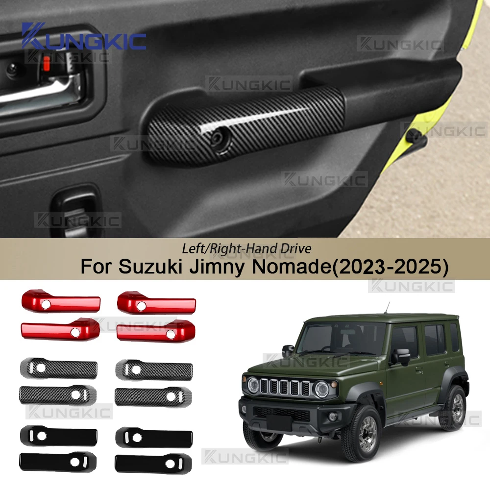 

Car Door Handle Cover Trim For Suzuki Jimny 3/5-Doors Nomade 2018-2025 Handle Frame Protector Interior Accessories LHD RHD