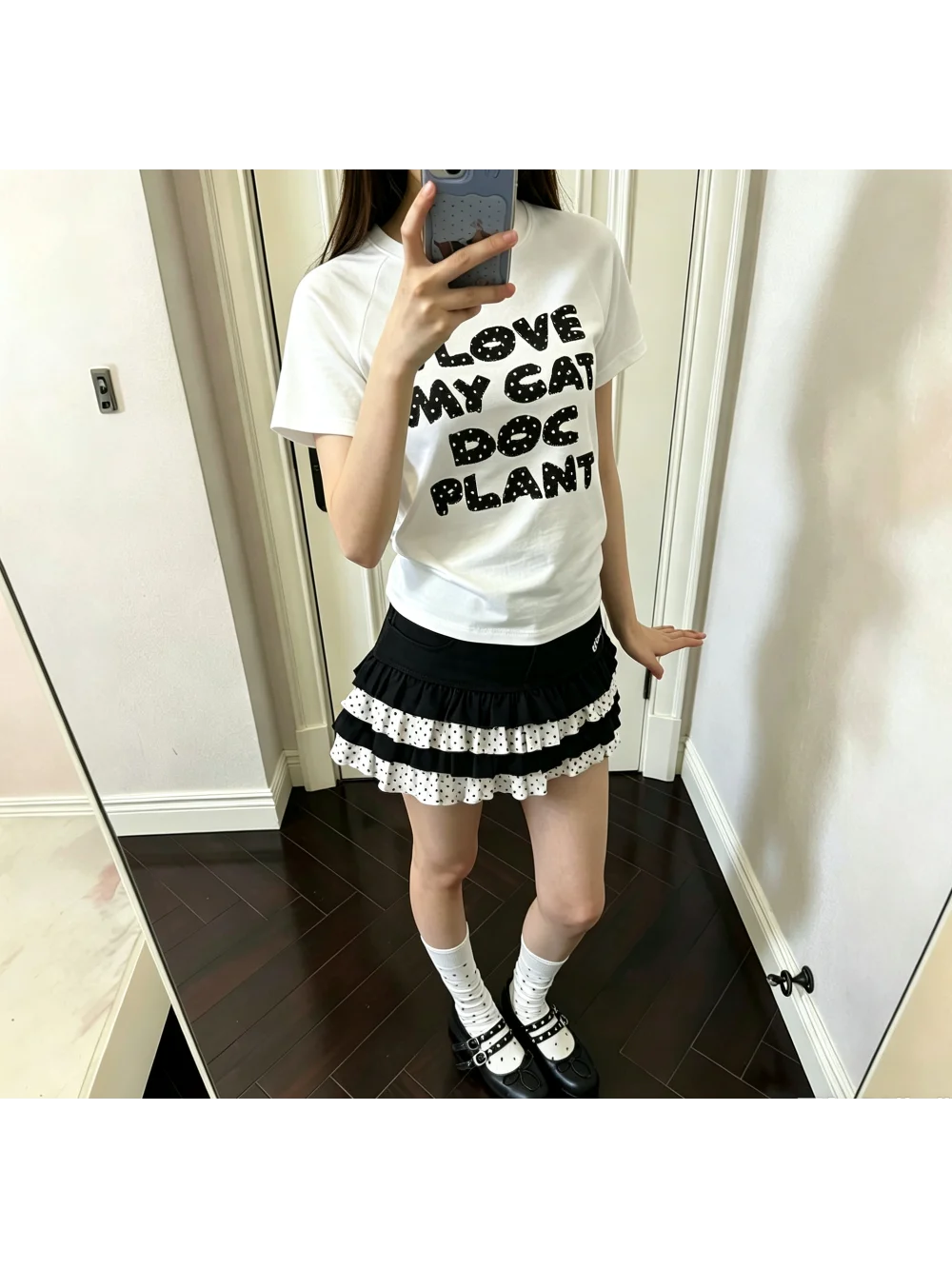 2026 new summer fresh green cute letter pattern round neck short sleeved T-shirt top casual daily versatile trend vacation date