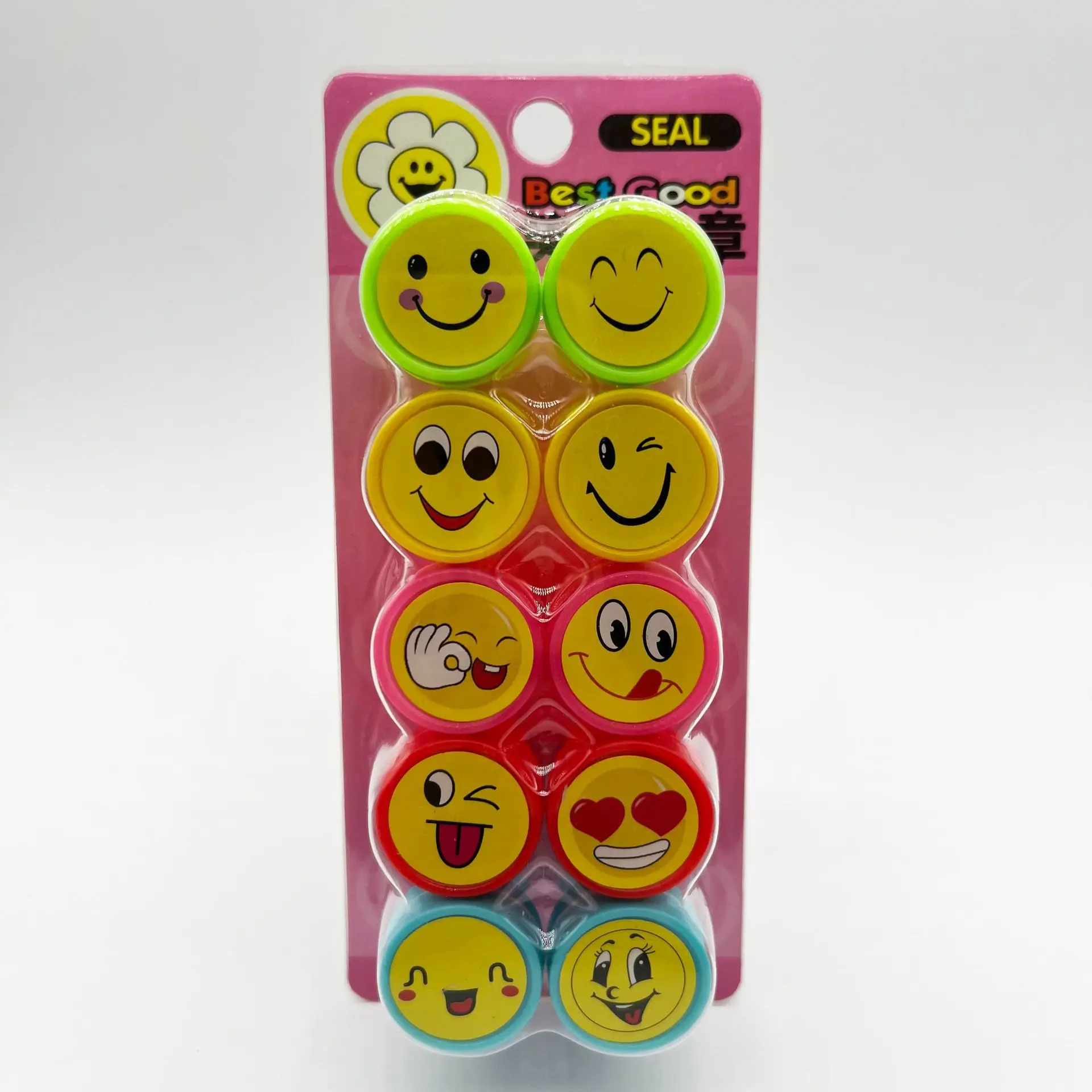 10 Cute Happy Smiling Face Stamp Set for Children\'s Stamps Cartoon Stamps Fun Stamps Creative Stamps