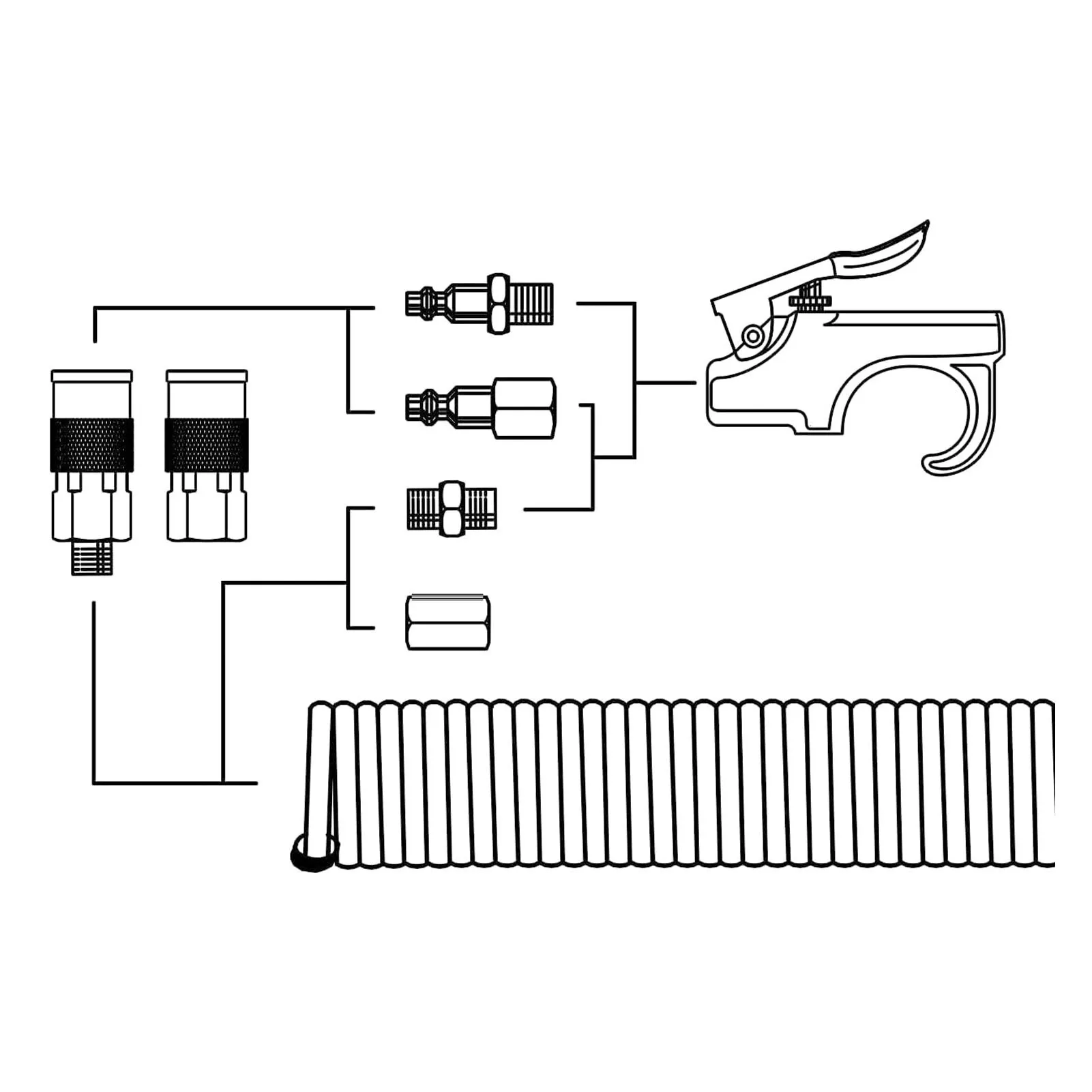 Coupler Plug Kit Hose Quick Connect Fittings 3/8in NPT   Accessories Connectors  Hose Quick Connect Fittings