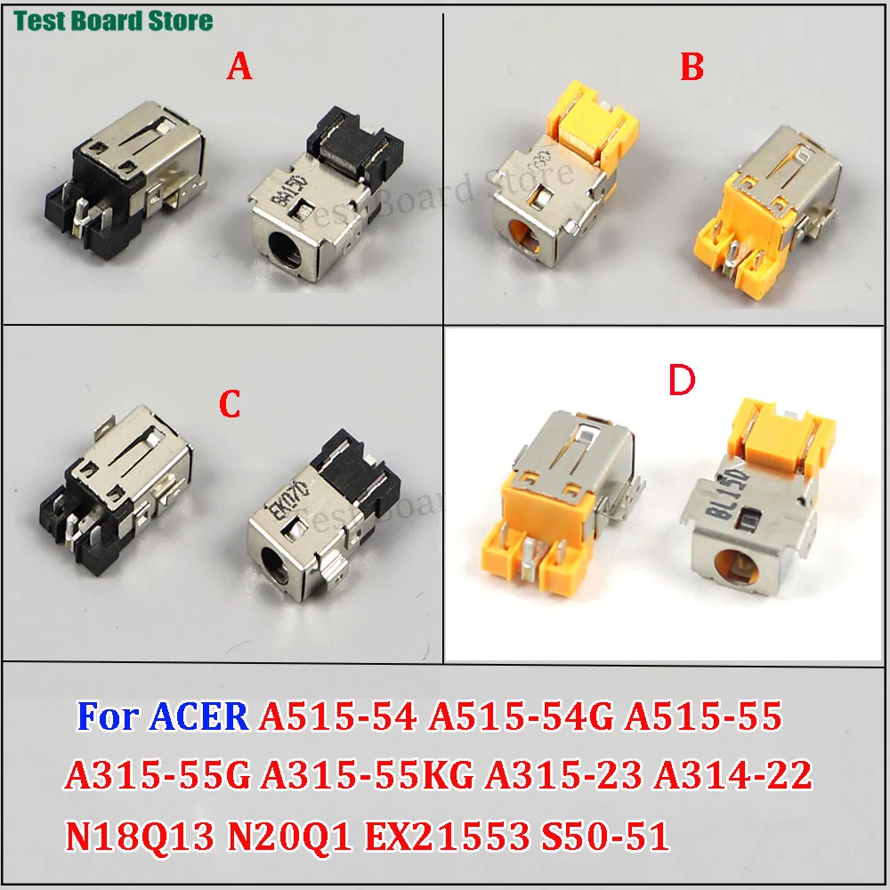 

1PCS Laptop DC Power Jack Connector For ACER A515-54 A515-54G A515-55 A315-55G A315-55KG A315-23 A314-22 N18Q13 N20Q1 EX21553