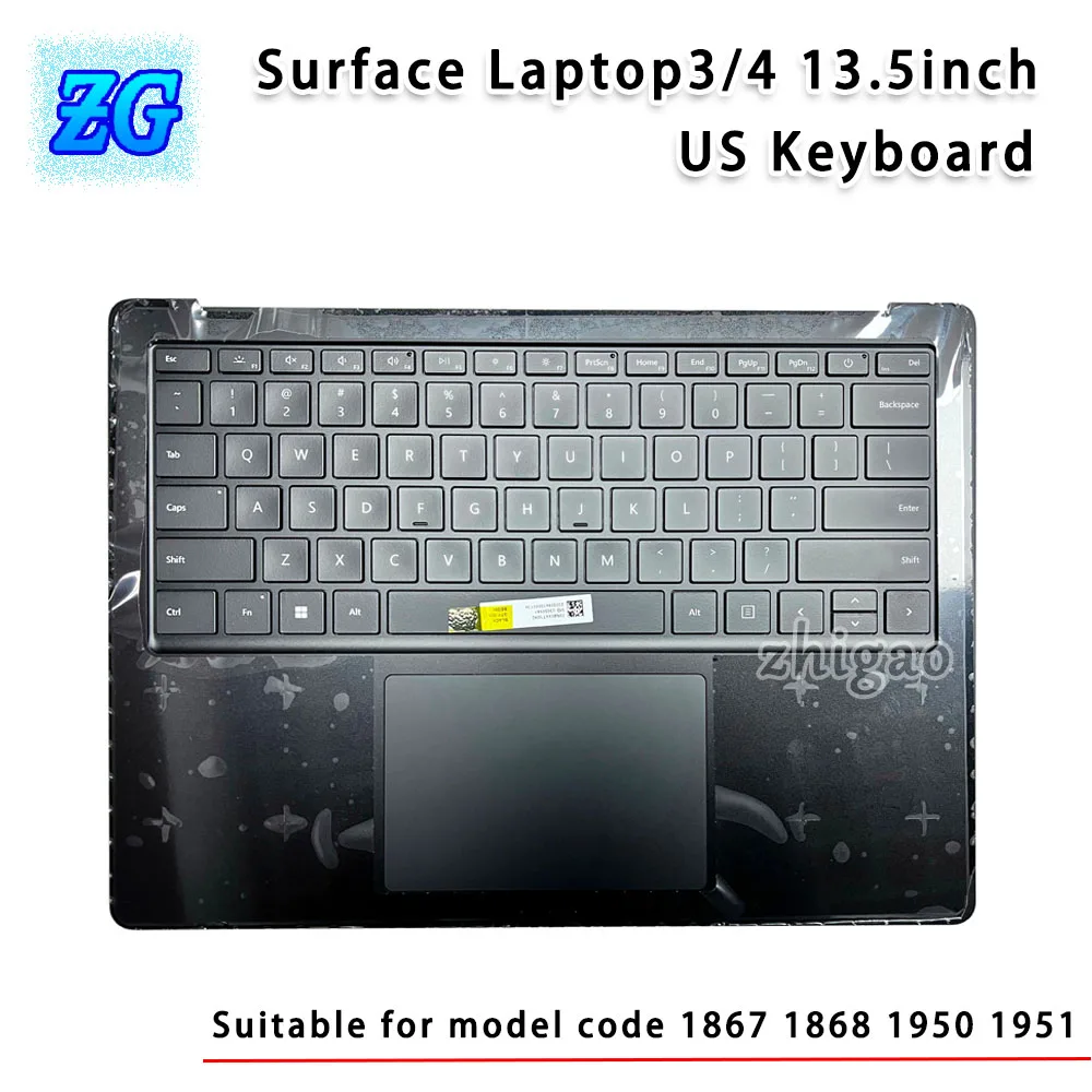 

For Microsoft New Original Surface Laptop3Laptop4 13.5inch American Us Keyboard Metal material1867 1868 1950 1951 with Touchpad