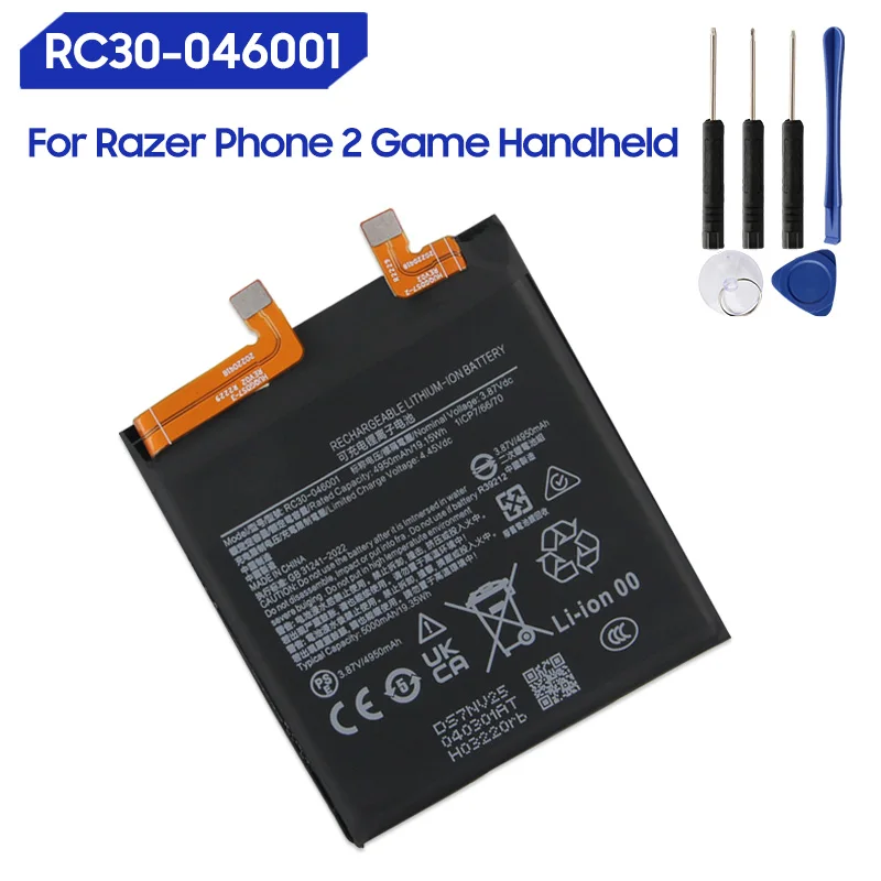 High-Quality Replacement Battery RC30-046001 For Razer Phone2 Phone 2 Game Handheld Rechargable Li-ion Batteries 5000mAh