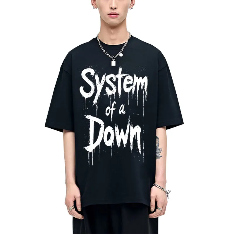 

Limited Alternative Metal Rock Band System of A Down T-shirt Men Women Fashion Oversized T Shirts Men's Cotton Vintage T-shirts