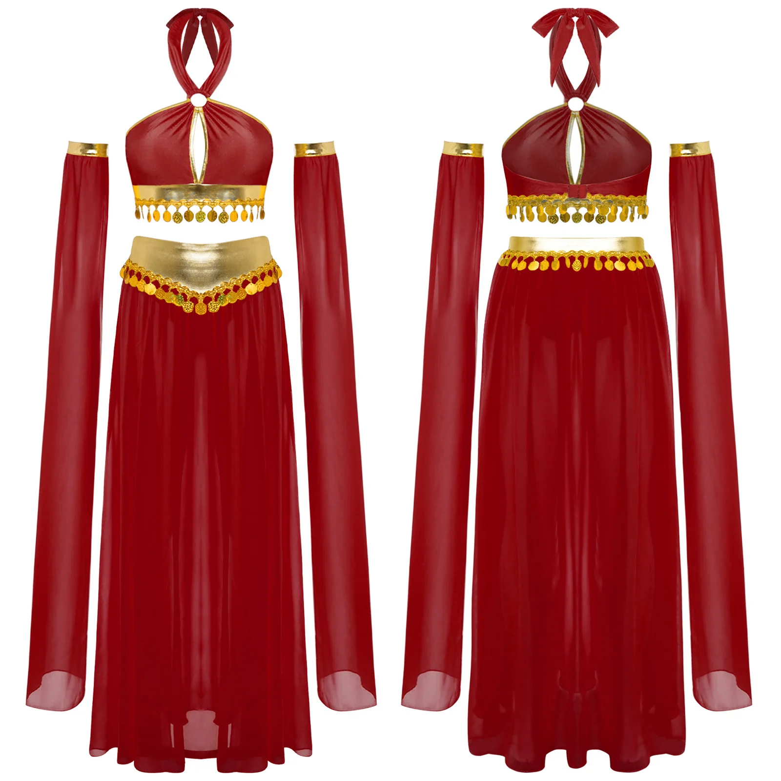 Women Belly Ethnic Dance Performance Costume Outfits Bellydance Wear Oriental Indian Dance Arabic Princess Cosplay Clothes